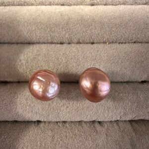 Elegant Purple Freshwater Pearl Earrings